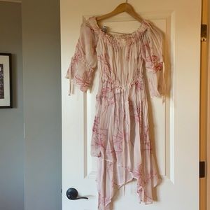 All Saints x-small dress light pink with pattern